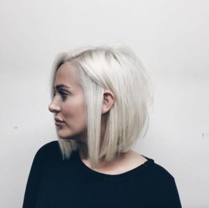 bleached blonde bob