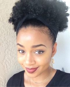 headwrap high puff style