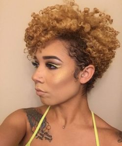 sculpted tapered curls