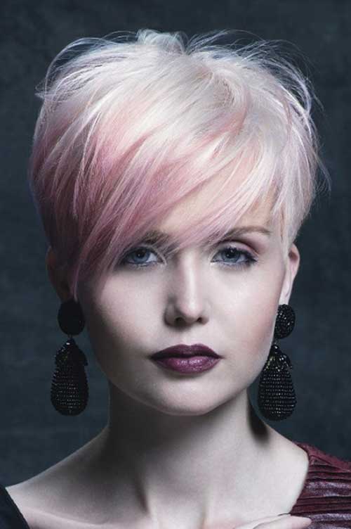 13.Short Hair Color Blonde To Pink