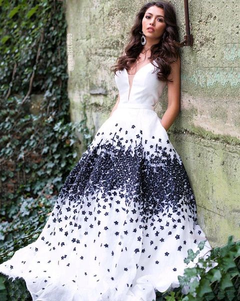 Beautiful Black Floral Print