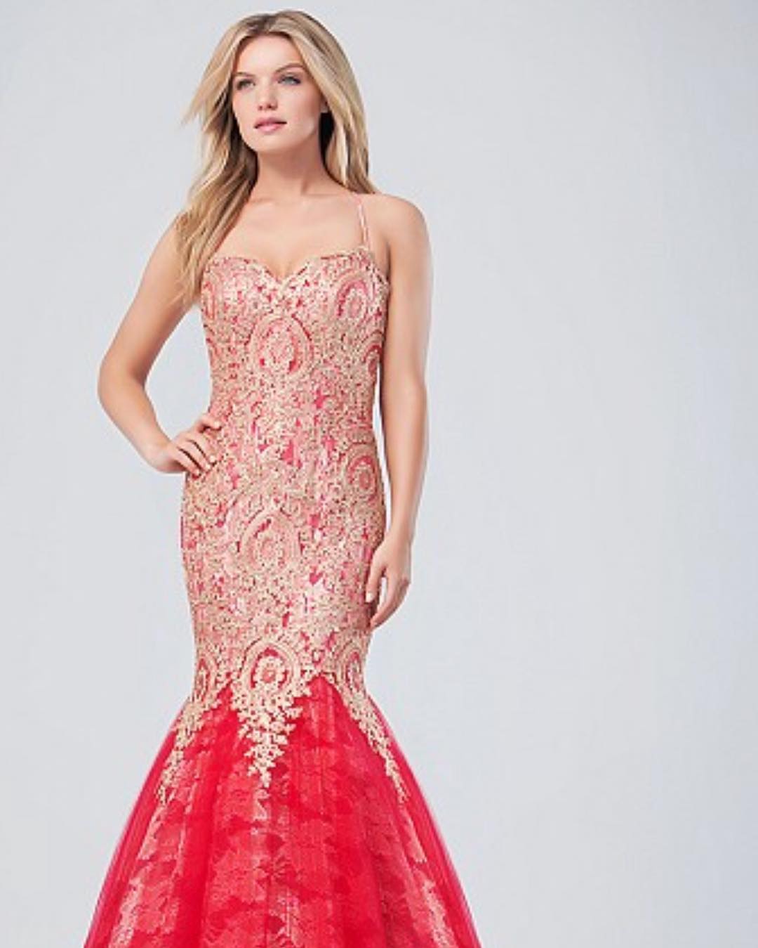 Brilliant Red Evening Dress