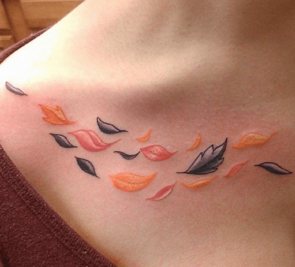 Butterfly Collar Bone Tattoos