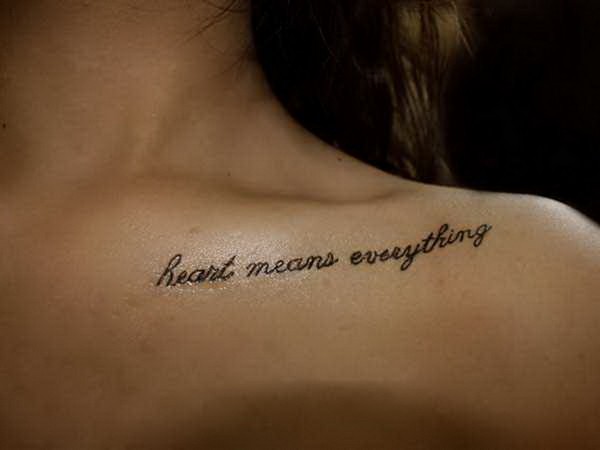 Collarbone Name Tattoos
