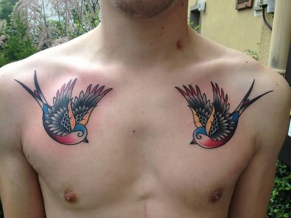 Feather Collarbone Tattoo