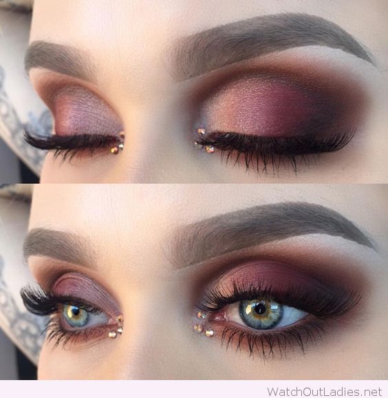 Bewitching Burgundy Eye Makeup
