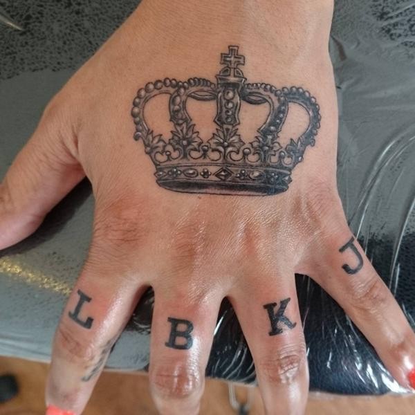 Crown Tattoo On Ankle