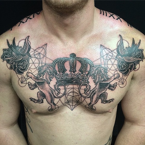 Crown Tattoo On Forehead