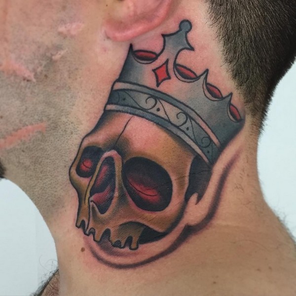 Crown Tattoo With Roman Numerals