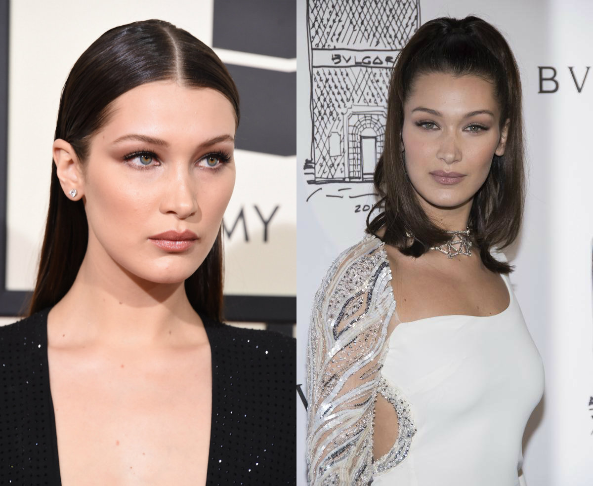 Bella Hadid root beer hair colors 2018