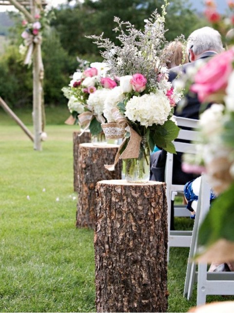 Outdoor Wedding Aisle Decoration