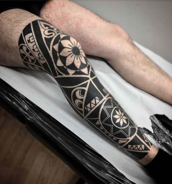 Leg Tattoos Flowers