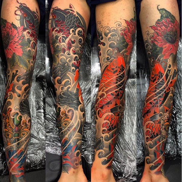 Back Leg Tattoos Sleeve
