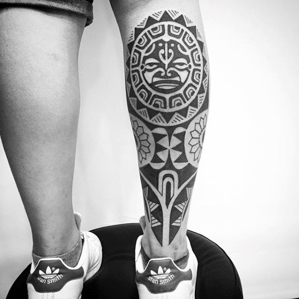 3D Leg Tattoo