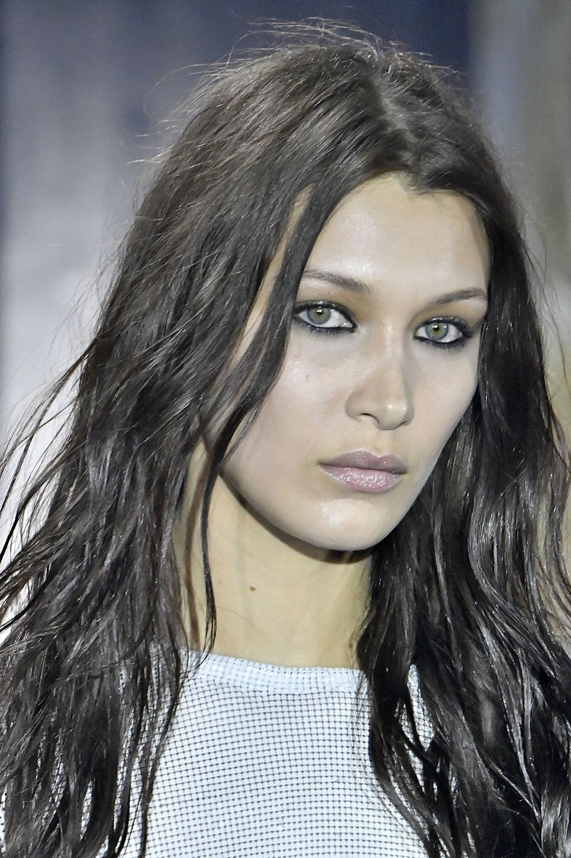 Bella Hadid soft wavy hairstyles 2018 spring Alexander Wang