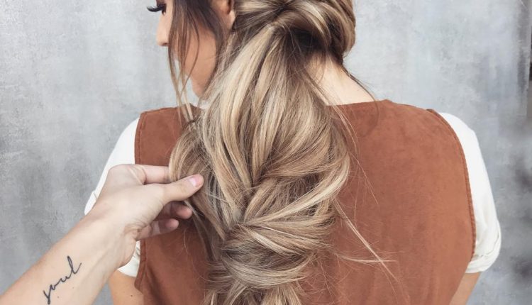 Messy Braided Hairstyle with Long Hair, Women Long Hairstyles for Summer