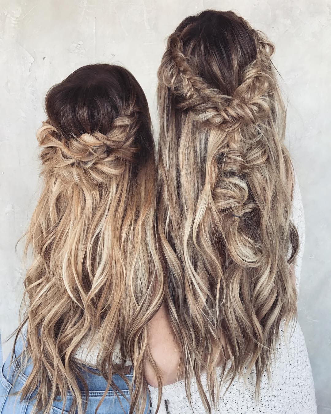 Messy Braided Hairstyle with Long Hair, Women Long Hairstyles for Summer