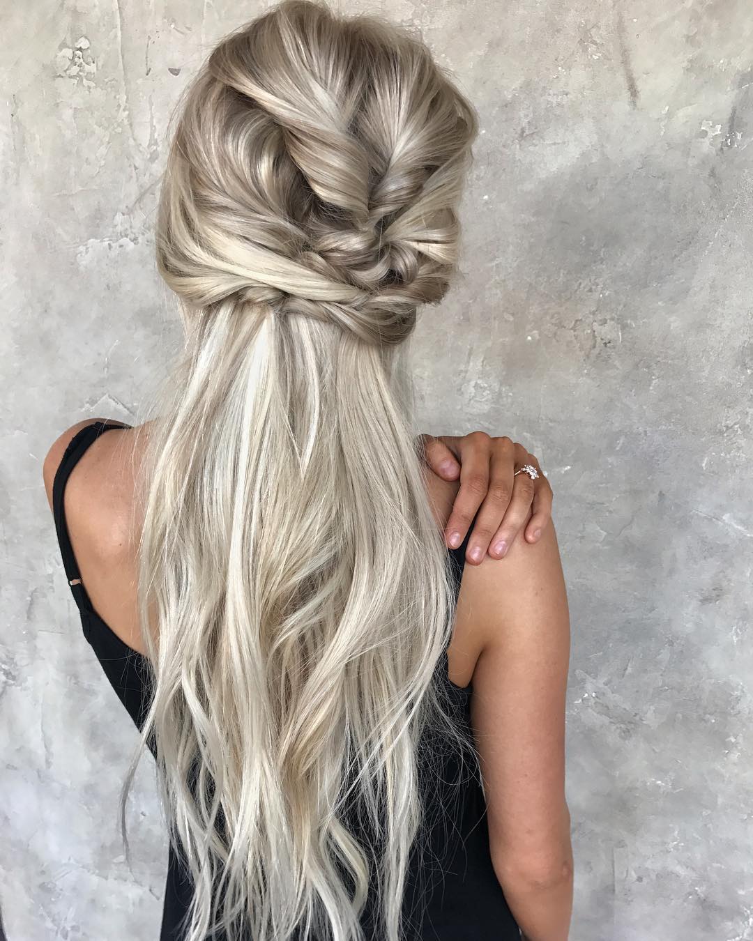 Messy Braided Hairstyle with Long Hair, Women Long Hairstyles for Summer