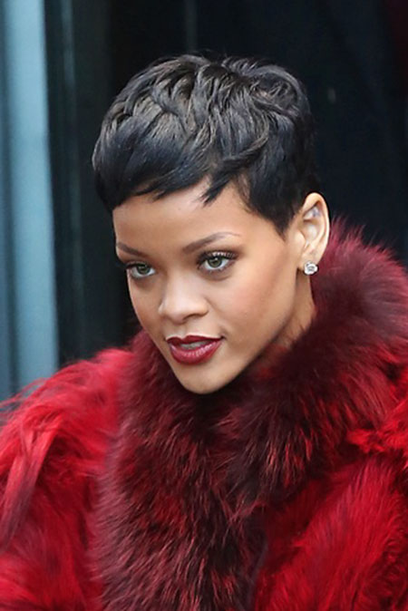 Rihanna Short Hair Pixie Haircut, Short Rihanna Wig Pixie