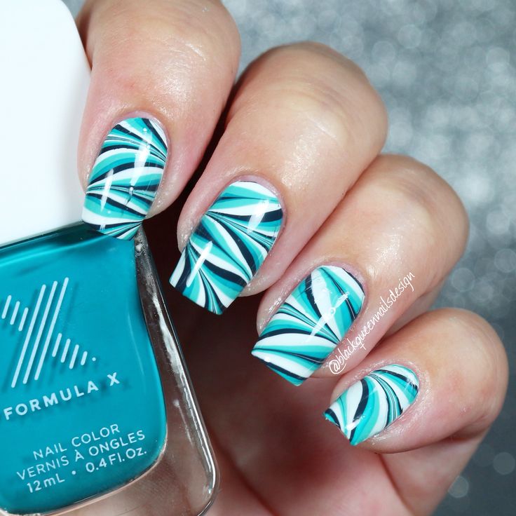 water marble nails 